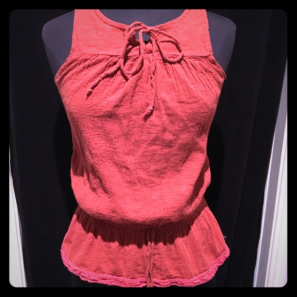 Vintage Anxiety peplum style red sleeveless